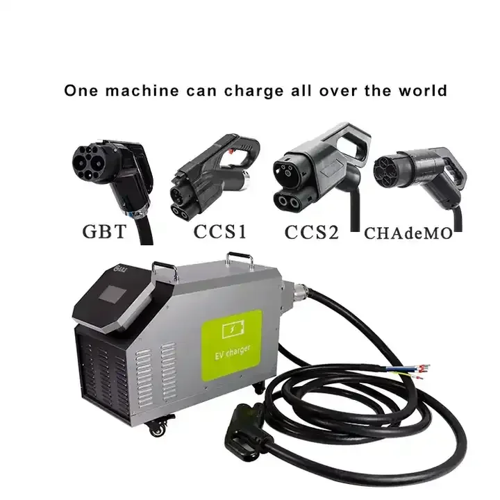 Gbt CCS2 Chademo 20Kw Mobile Powerbank Rápido Inteligente Ocpp Carregador de Carro Portátil Dc Ev Estação de Carregamento