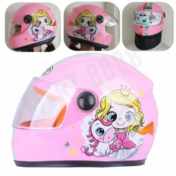 Crianças capacete da motocicleta capacetes scooter capacete guarda-sol proteção solar crash capacete menino e menina criança adorável 42-52cm