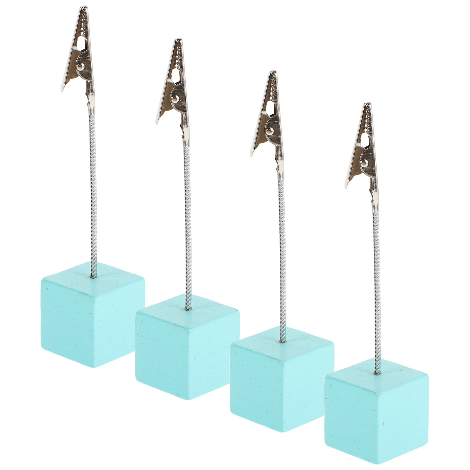 

4pcs Memo Holder Stand Cube Base Adjustable Desktop Note Clip For Home Office School Decor Table Number Card Photo Paper Sign