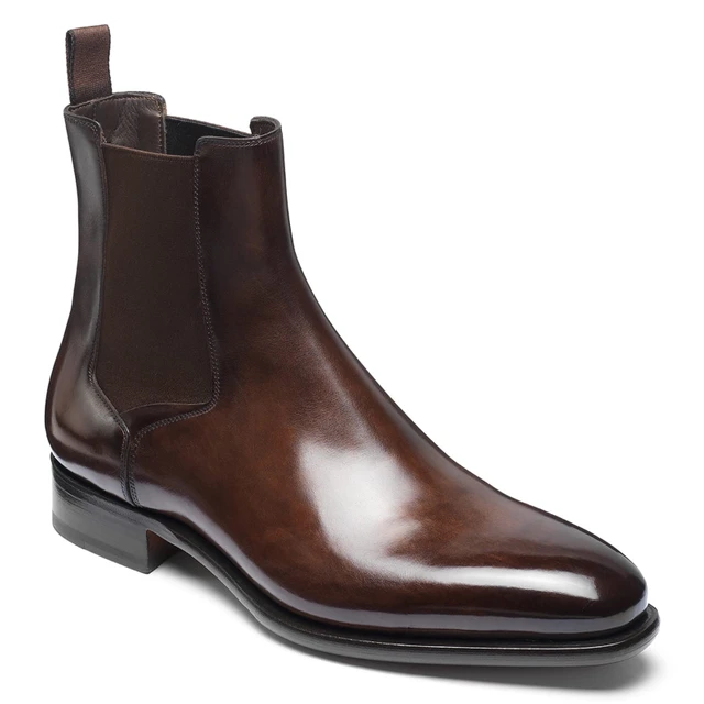 Nowe buty Chelsea Męskie buty PU Brązowe Moda Wszechstronne Biznesowe Casual Brytyjskie Street Party Noś klasyczne botki