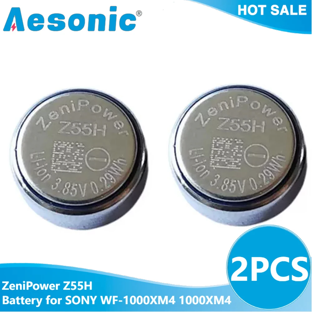 2PCS Original ZeniPower 3.85V 75mAh Z55H Battery for SONY WF-1000XM4 1000XM4 XM4 Bluetooth Earphone