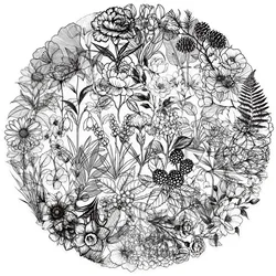 10/30/50Pcs Black and white plant PET graffiti Stickers Decal Laptop Motorcycle Luggage Snowboard Fridge Car Pegatinas
