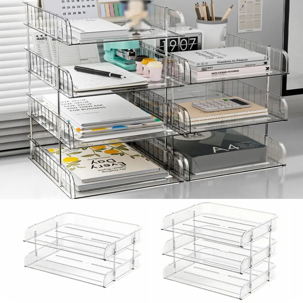 organizer-da-scrivania-a-2-3-livelli-portadocumenti-salvaspazio-in-plastica-resistente-per-aula