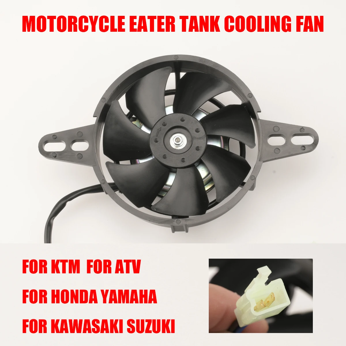 

For ATV 50-250cc Motocross 12V For Honda Yamaha Suzuki KTM Kawasaki Enduro Electrofan Radiator Fan Cooling Fans Dirt Bike