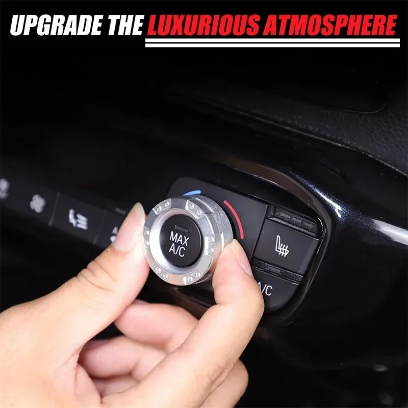 

For Toyota GR Supra A90 2019-2026 Aluminum Alloy Black Car Air Conditioning Volume Knob Ring Cover Trim Interior Car Accessories
