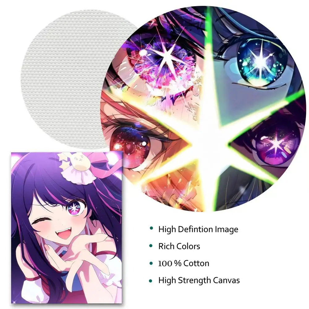 ملصق HD أنيمي موضوع ساخن المغني/OST/فيلم مقاوم للماء عصا ذاتية ديكور المنزل أنيمي O-Oshi No Ko Hoshino Ai #3