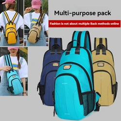 Unisex Oxford Cloth Shoulder Bag/Backpack 2 In 1 Outdoor Leisure Men's Chest Bag Portable Crossbody Bag