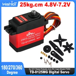 TD-8125MG Digitale Servo 25KG 360/270/180 Graden Waterdicht Grote Koppel Metal Gear voor DIY Robot Robotarm RC Auto Model PWM
