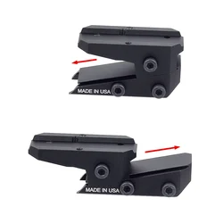 Trijicon regolabile RMR Red Dot Sight Riser Slide Mount per T01 T02 SRO RMR Metal Optic Scope Adapter accessori per la caccia