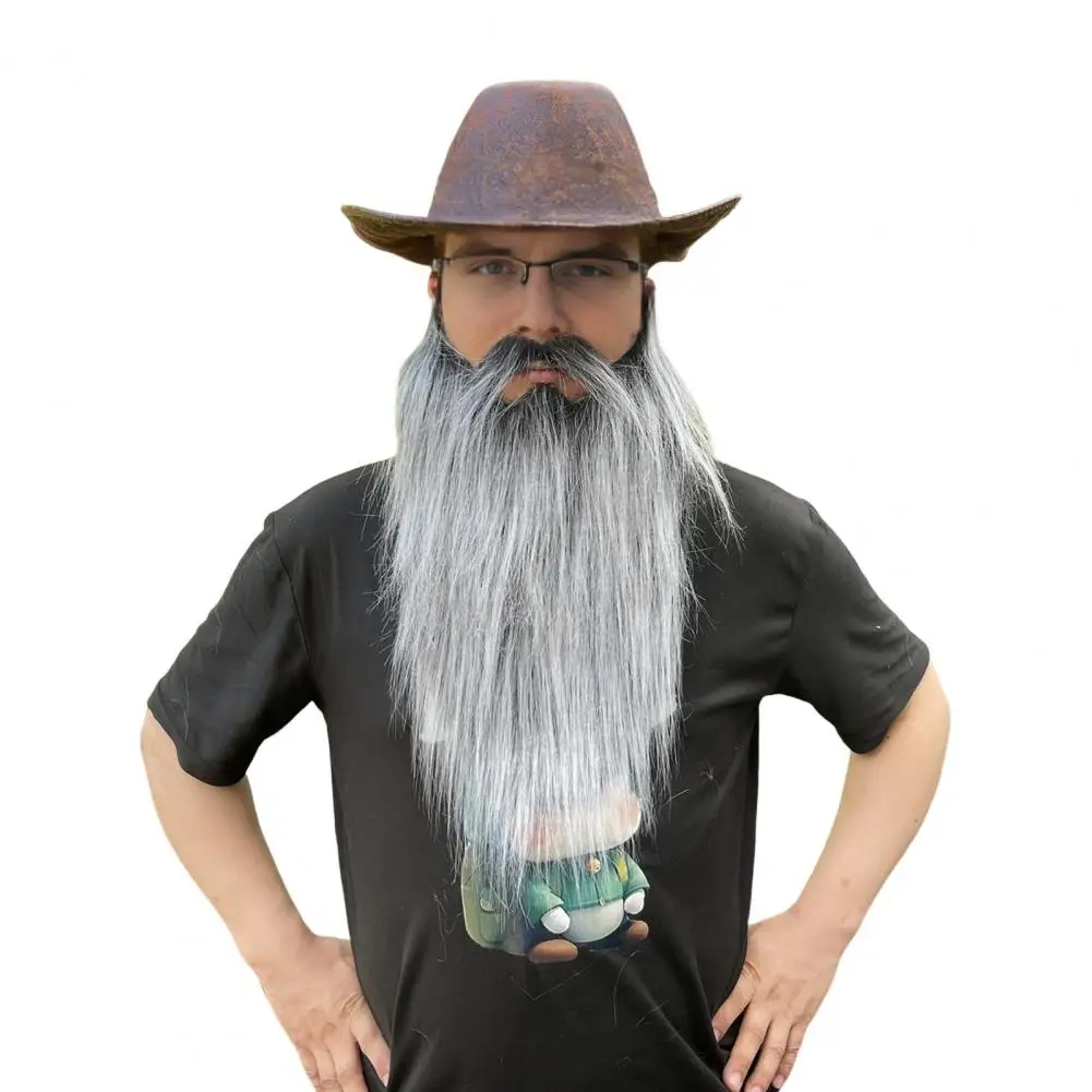 Vibrant Color Fake Beard Fake Beard for Festivals Halloween Costume Accessories Fake Beard Mustache Set for Men for Cosplay