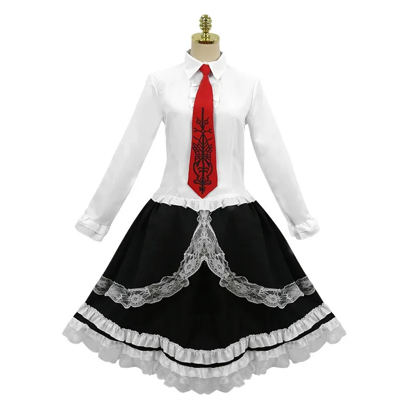 dd12Dangaronpa Celestia Ludenberg Cosplay Dangaronpa School Uniform Women's Halloween Full Set Gothic Lolita Costume Par