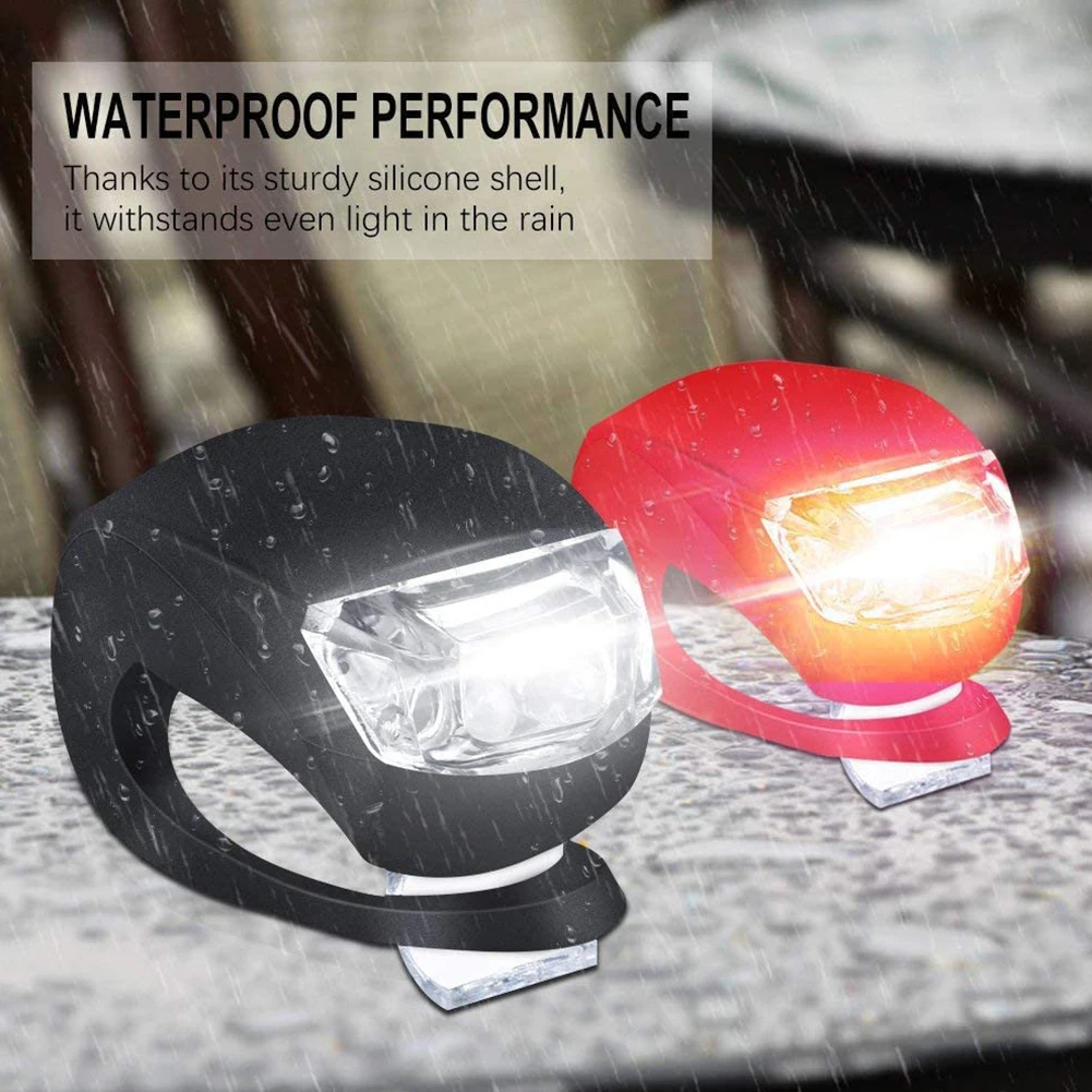 1PC Rechargeable USB LED Bicycle Tail Light Mountain Bike Safety Warning Front and Rear Flashing Lights Night Riding Accessories