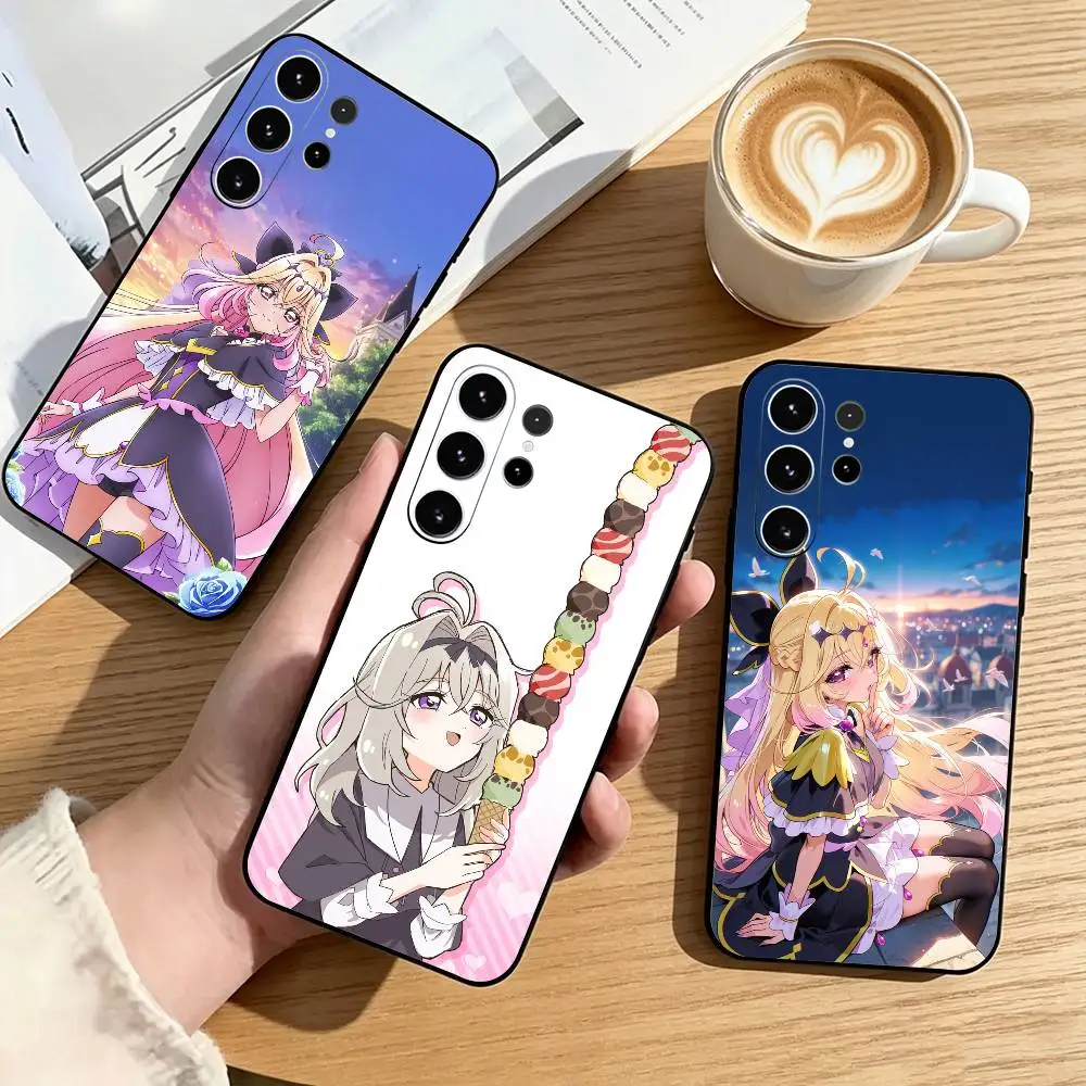 Star Detective Precure Moria R-Ruruka  Phone Case For Samsung S25,S24,S21,S22,S23,S30,Ultra,S20,Plus,Fe,Lite,Note,10,Black