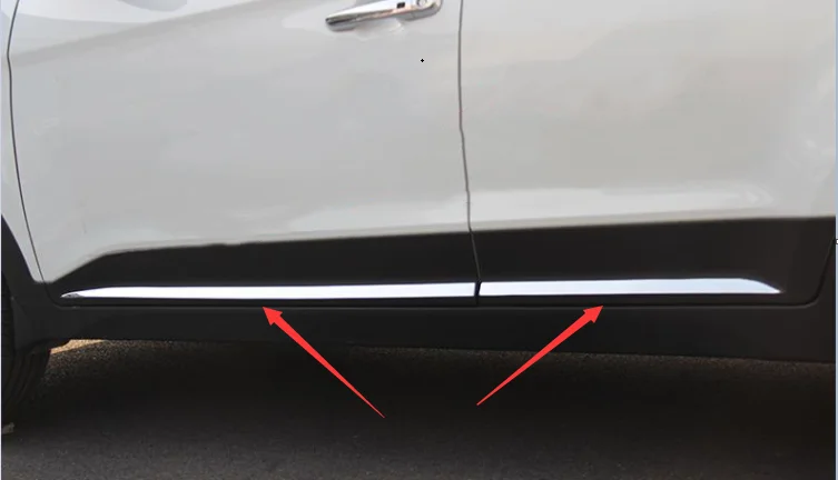 For Hyundai Creta IX25 2015 2016 2017 2018 Car Door Body Side Molding Trim Cover Protector Strip Scuff Guard Car Accessory