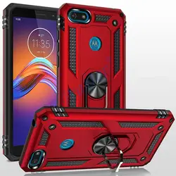 Shockproof Finger Ring Phone Cover for MOTOROLA MOTO E6 Play E5 G7 G8 Plus P40 Power One Zoom Macro Action Vision Z4 Case Capa