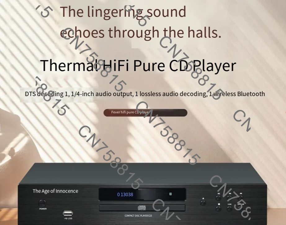 Player Balanced Digital Optical Coaxial Output DTS Music Turntable，Bluetooth 5.0 USB Lossless Music E25 MCD30 HIFI CD Player