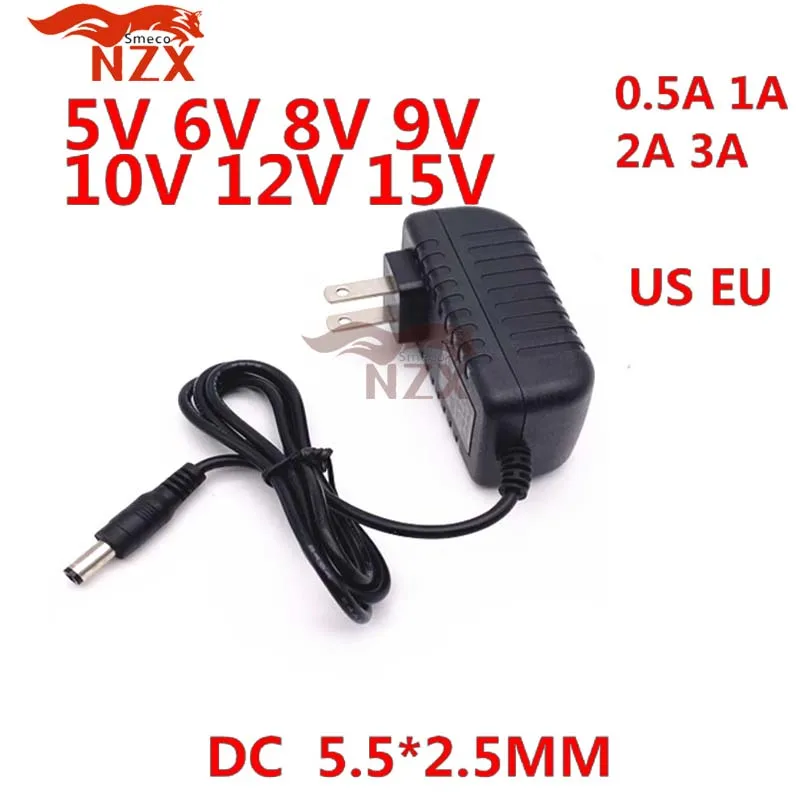 AC 110-240V DC 5V 6V 8V 9V 10V 12V 15V 0.5A 1A 2A 3A Universal Power Adapter Supply Charger adaptor Eu Us for LED light strips