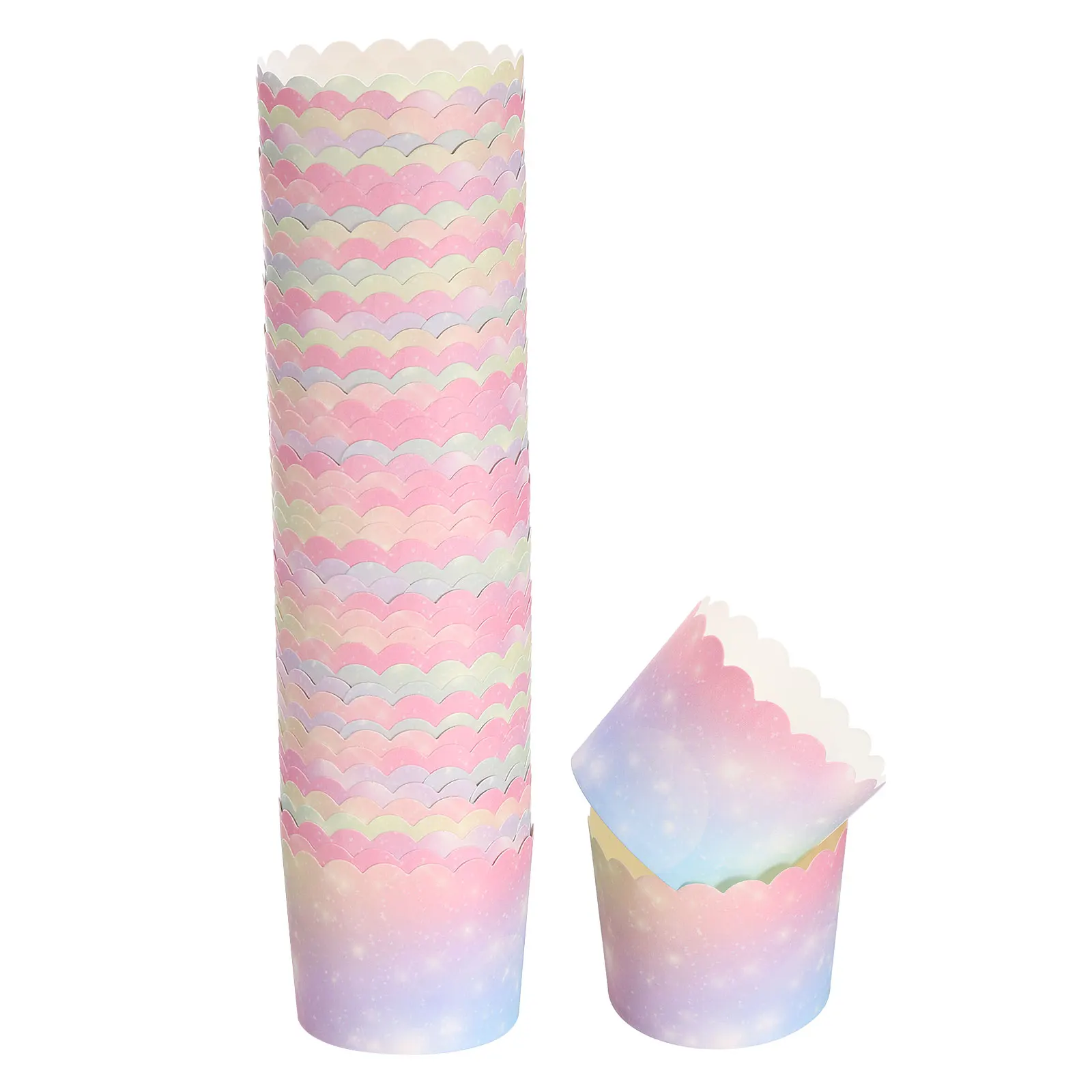 50/100/150pcs Cupcake Wrapper Paper Baking Cup Cupcake Liners 6oz Cake Cups Candy Cups Paper for Party Birthday Favor DIY
