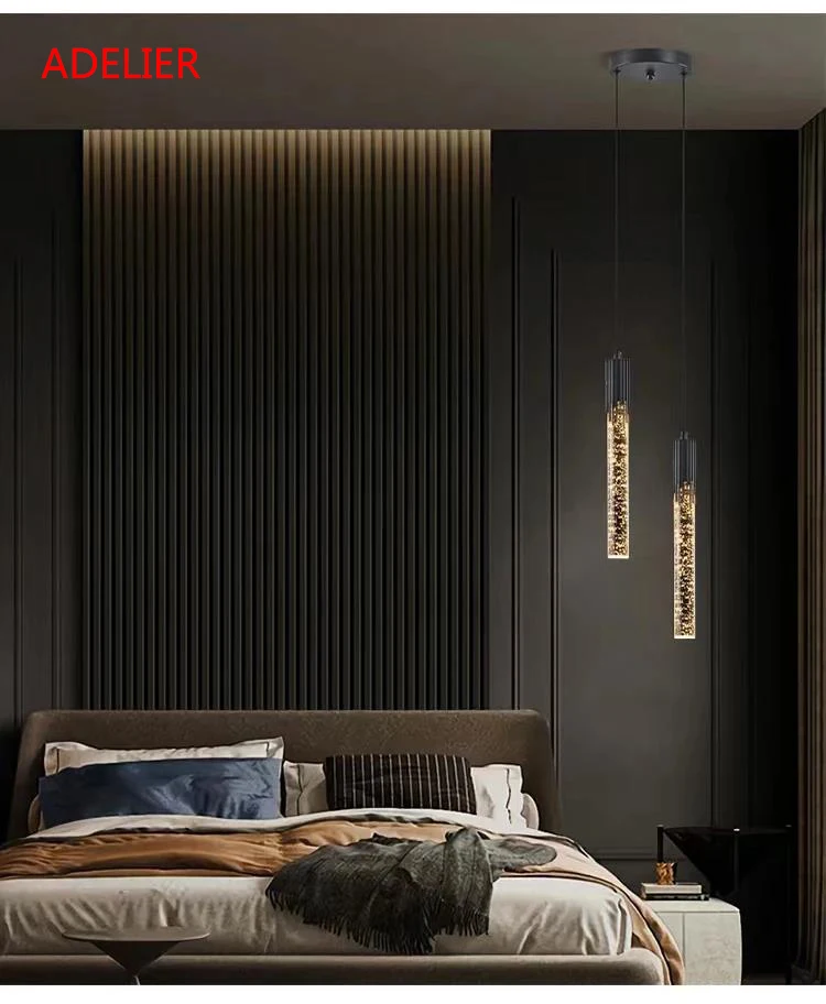 Luxury Crystal lamp Home Decor Bedside Hanging lamp For Living Room Bedroom Kitchen island dining table Ceiling decor lighting