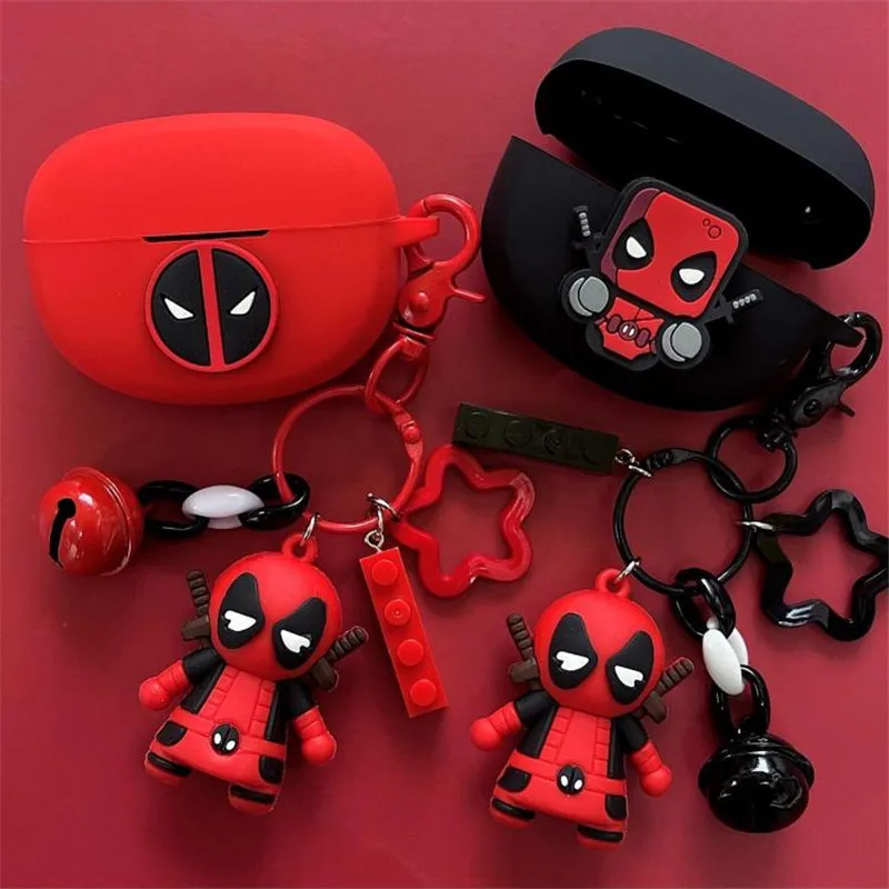 Marvel Deadpool Earphone Case Cover For Bose Ultra Open Earbuds Silicone Wireless Earbuds Protective Shell With Keychain