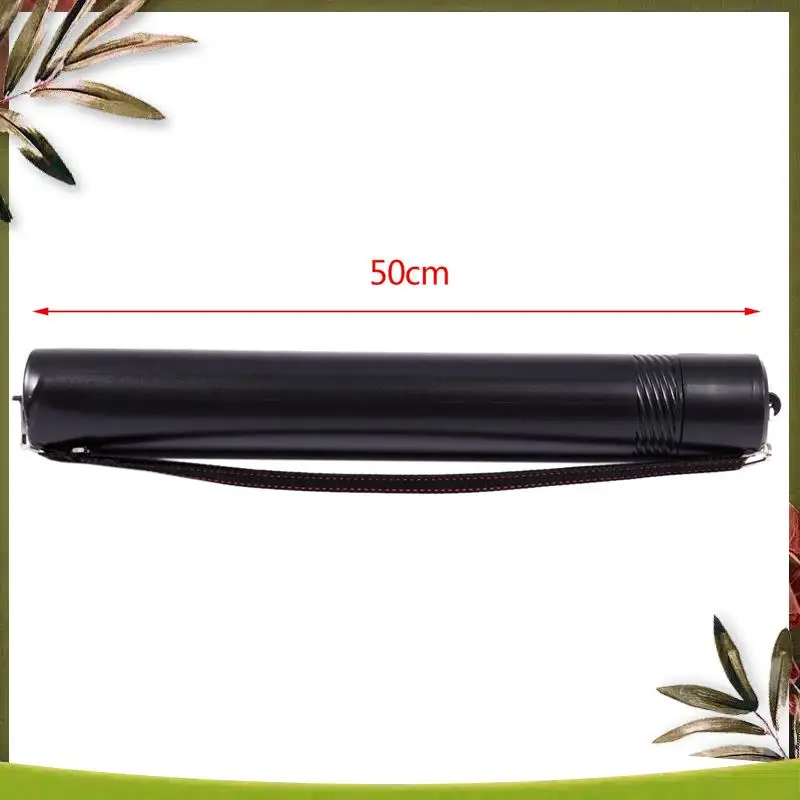 New-4X Black Plastic Drawing Picture Storage Tube Poster Scroll Holder