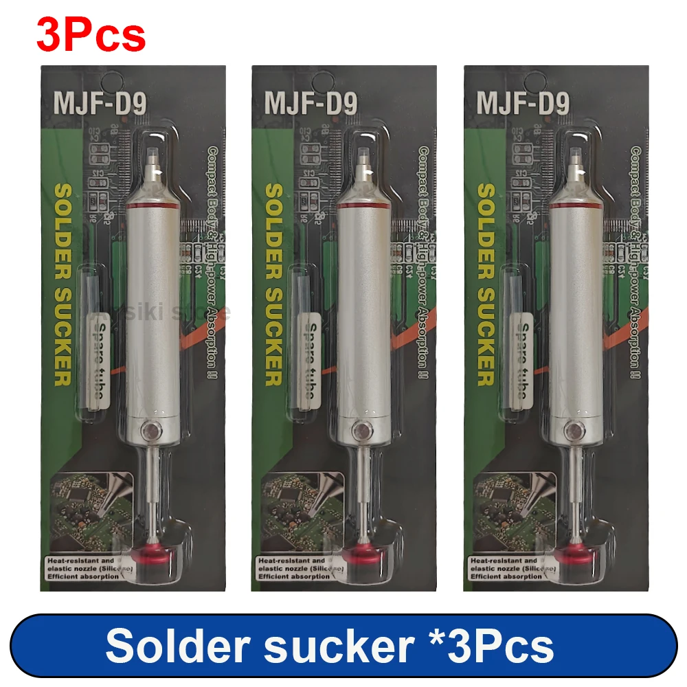 Aluminium desoldeerpomp Zuig Tin Gun Soldeer Sucker Pen Krachtig vacuümijzer Lassenreparatietool voor elektronische componenten