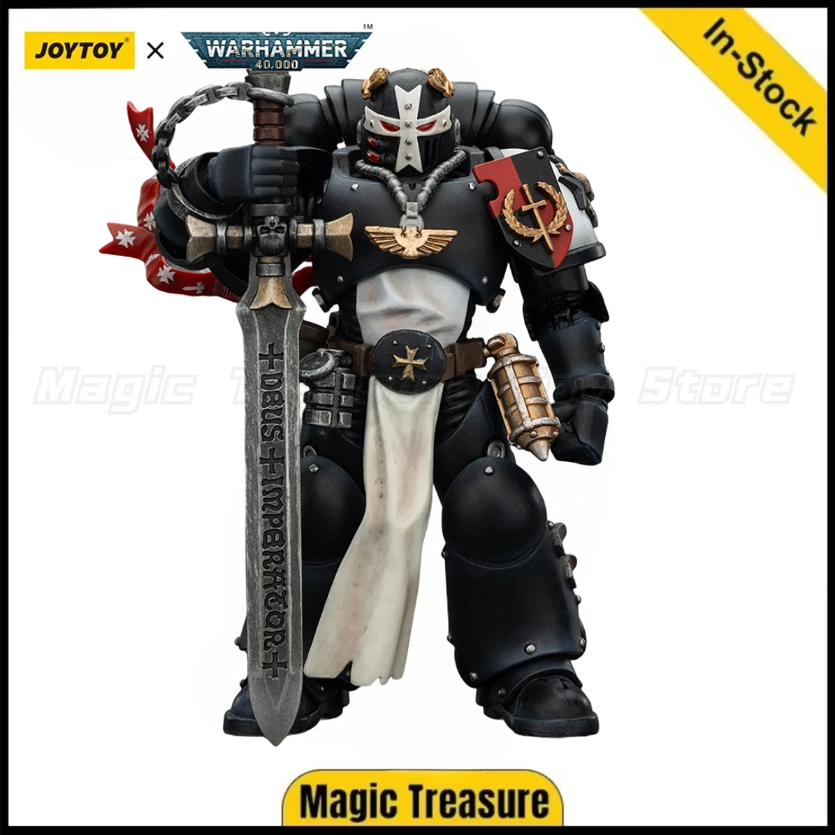 

【In stock】JOYTOY 1/18 Action Figure Warhammer 40K Black Templars Emperor's Championship Bayard's Revenge Model Toy Gift