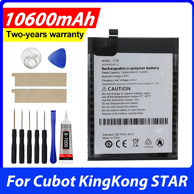 SUPEGY New For Cubot KingKong 7 NOTE 8 P60 J10 KINGKONG STAR X18 PLUS Mobile Phone Battery With Tools
