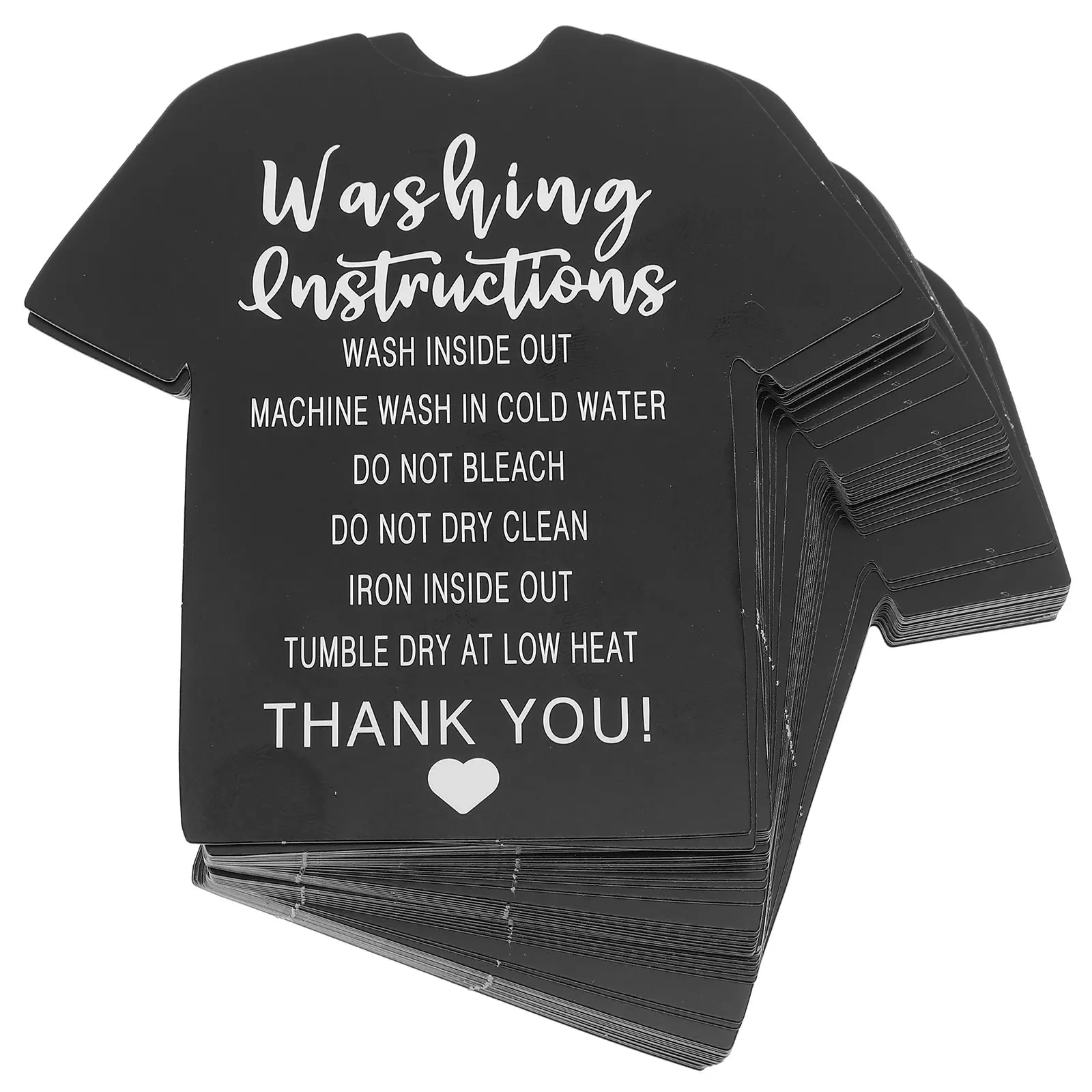 

300 шт. карточек с инструкциями по стирке для рубашек, минималистичные бумажные этикетки, наклейки по уходу за одеждой, карточки-руководства по стирке, бирки для стирки рубашек