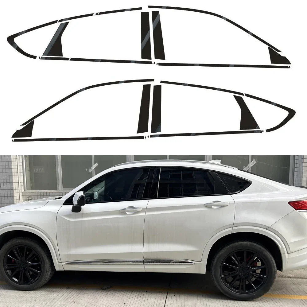 

Gloss Black Exterior Side Window Stripe Overlay Cover For Geely Tugella FY11 2019-2022