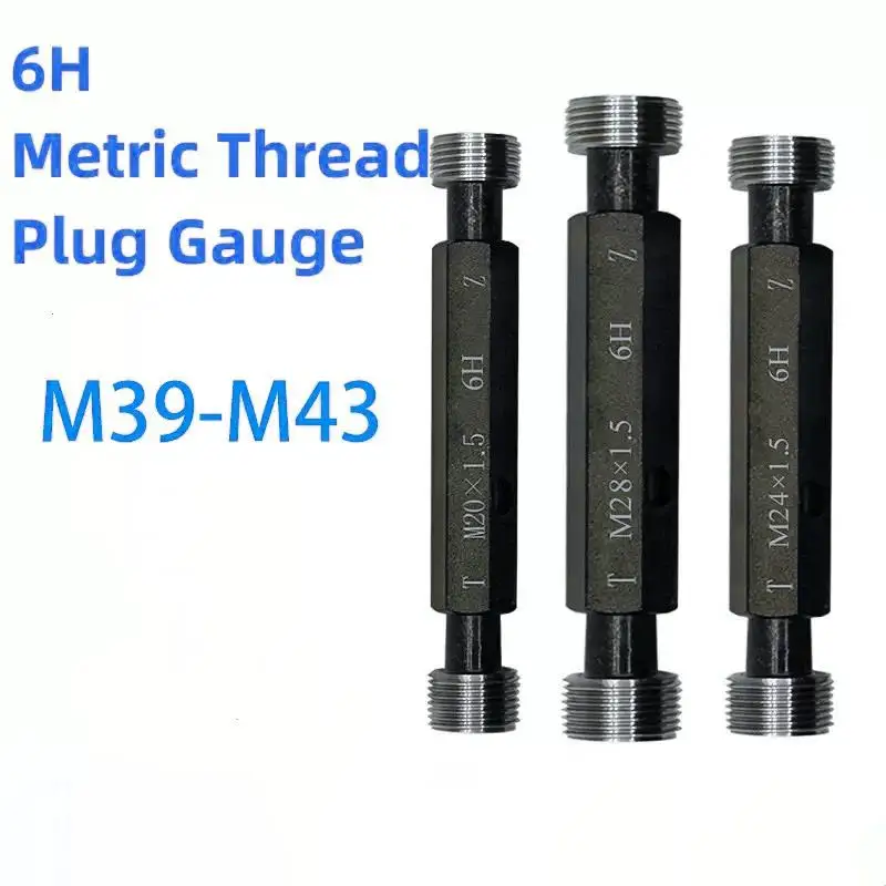 

1PCS M39-M43 Steel Mer-cury Gage Metric Fine Thread Plug Gauge High Quality wholesale 6H M39 M40 M41 M42 M43X0.75 1.5 4.5 X4 3