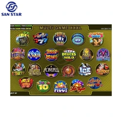 Arcades Amusement Game Machine Coin-operated Motherboard Multi Games PCB Paula XXXL 22 in 1 Magente Multi Slot Game Boards