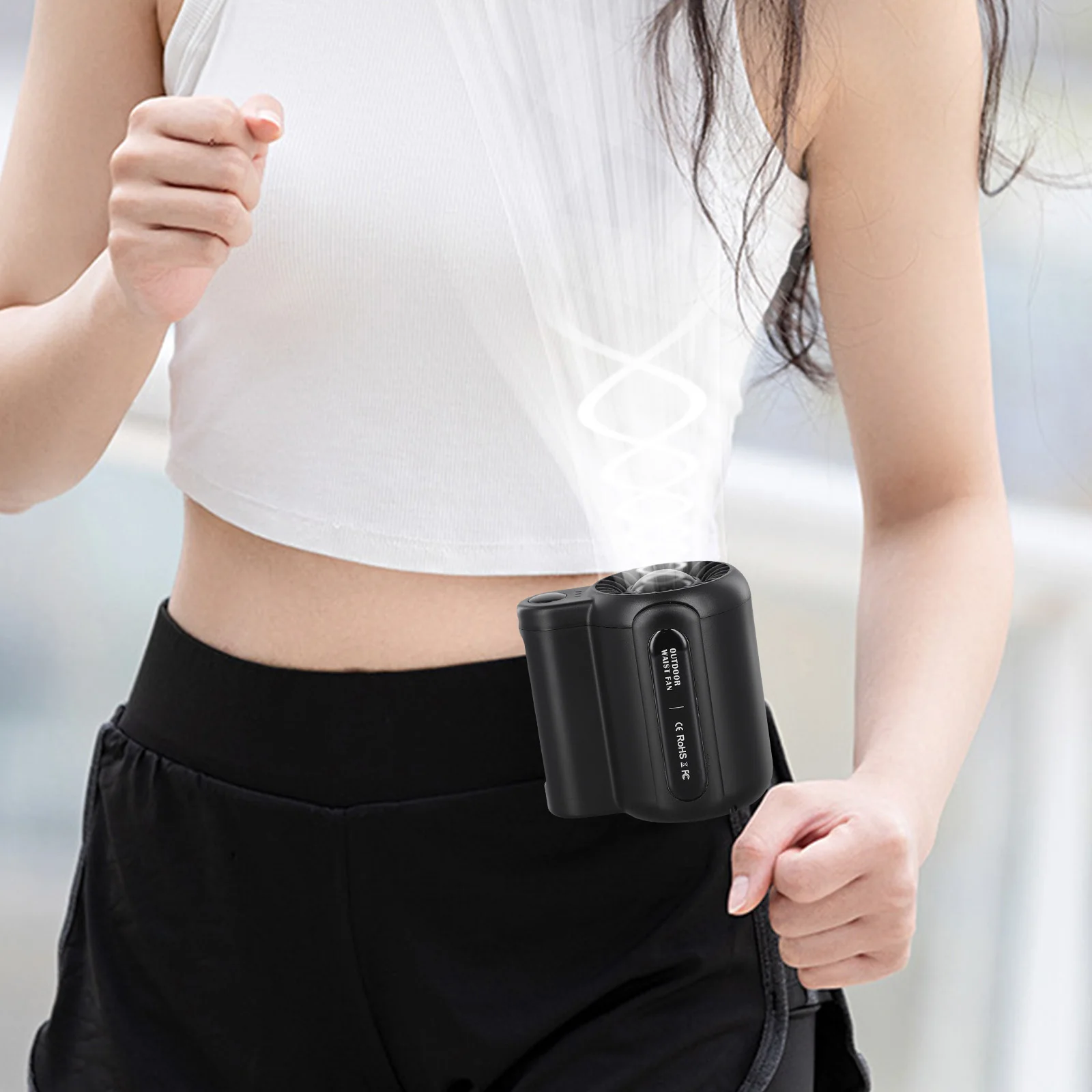 

Outdoor Waist-mounted Fan Clip-on Bladeless Waist-mounted Fan Hanging Neck Mini Fans For Outdoor Sports Travel Work