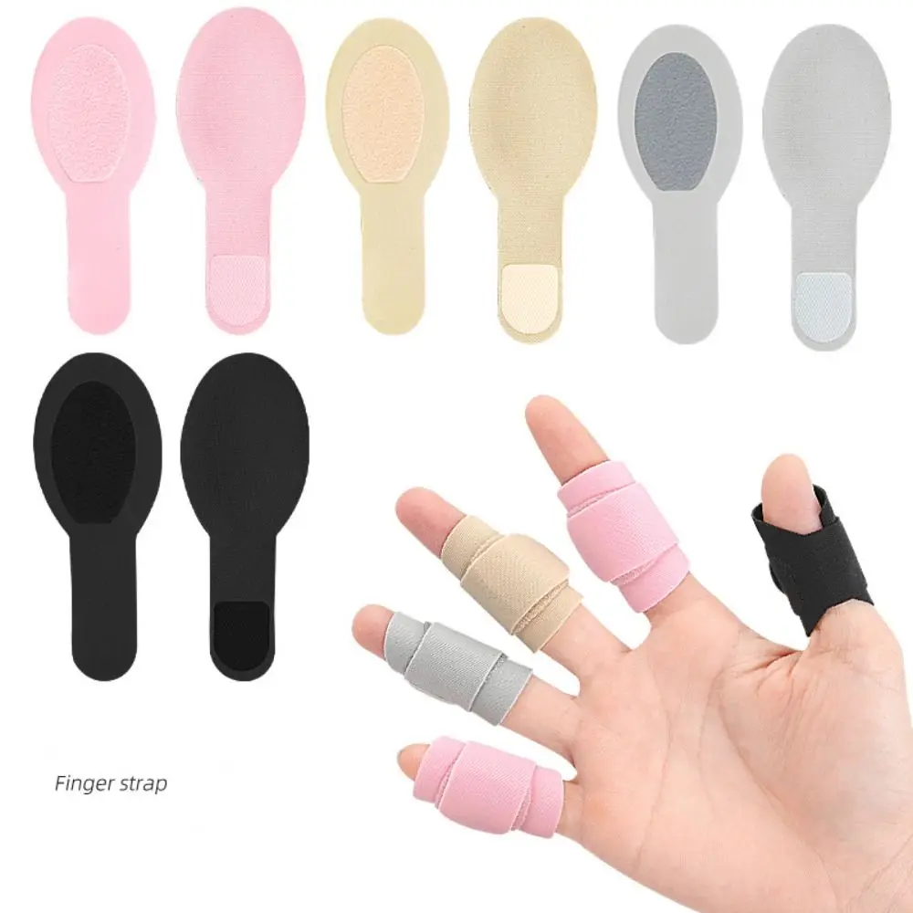 5PCS Lycra Cloth Finger Splint Black Grey Beige Pink Adjustable Finger Support Brace Tie Strap Bandage Sports Safety