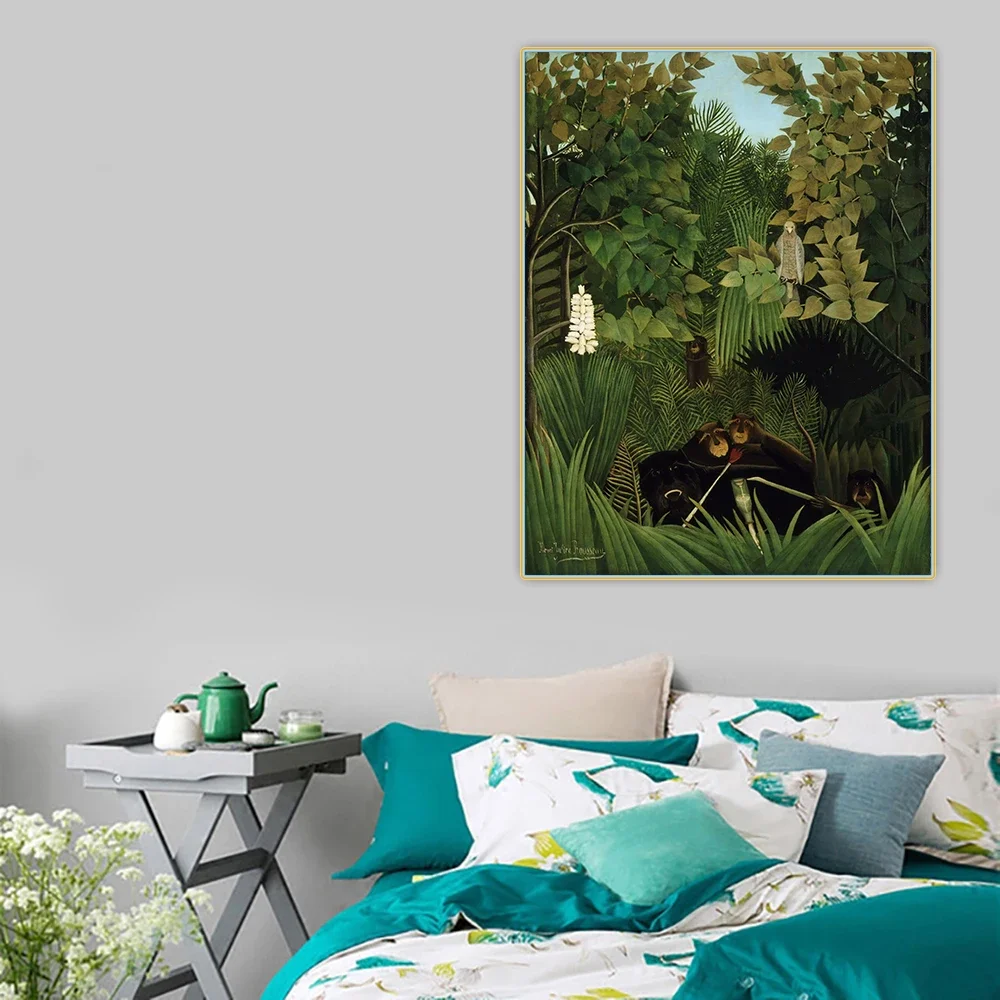 Citon Henri Rousseau《The Merry Jesters》Canvas Oil Painting Artwork Poster Picture Wall Background Decor Home Decoration