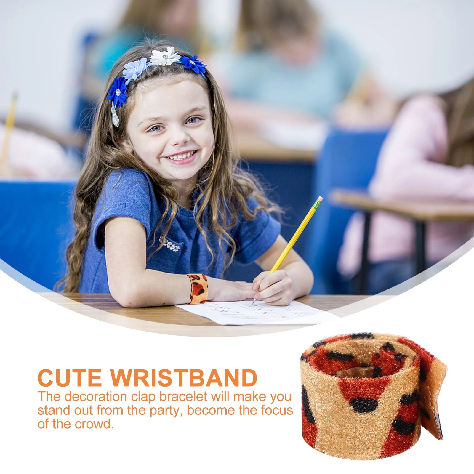 

12pcs Leopard Pattern Slap Bracelet Animal Design Wristband For Kids Party Slap Bands Children Fashion Jewelry Accessory Decor