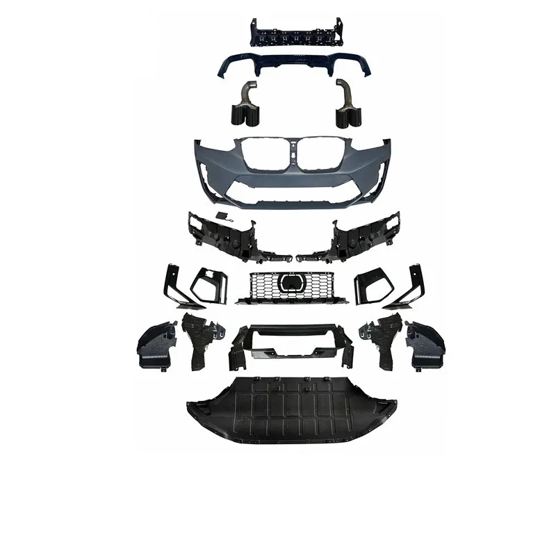 

Автомобильный бампер для BMWs X4 G02 LCI, обновление до X4M, комплект кузова, передний бампер X4M, задний бампер, комплект выхлопной трубы