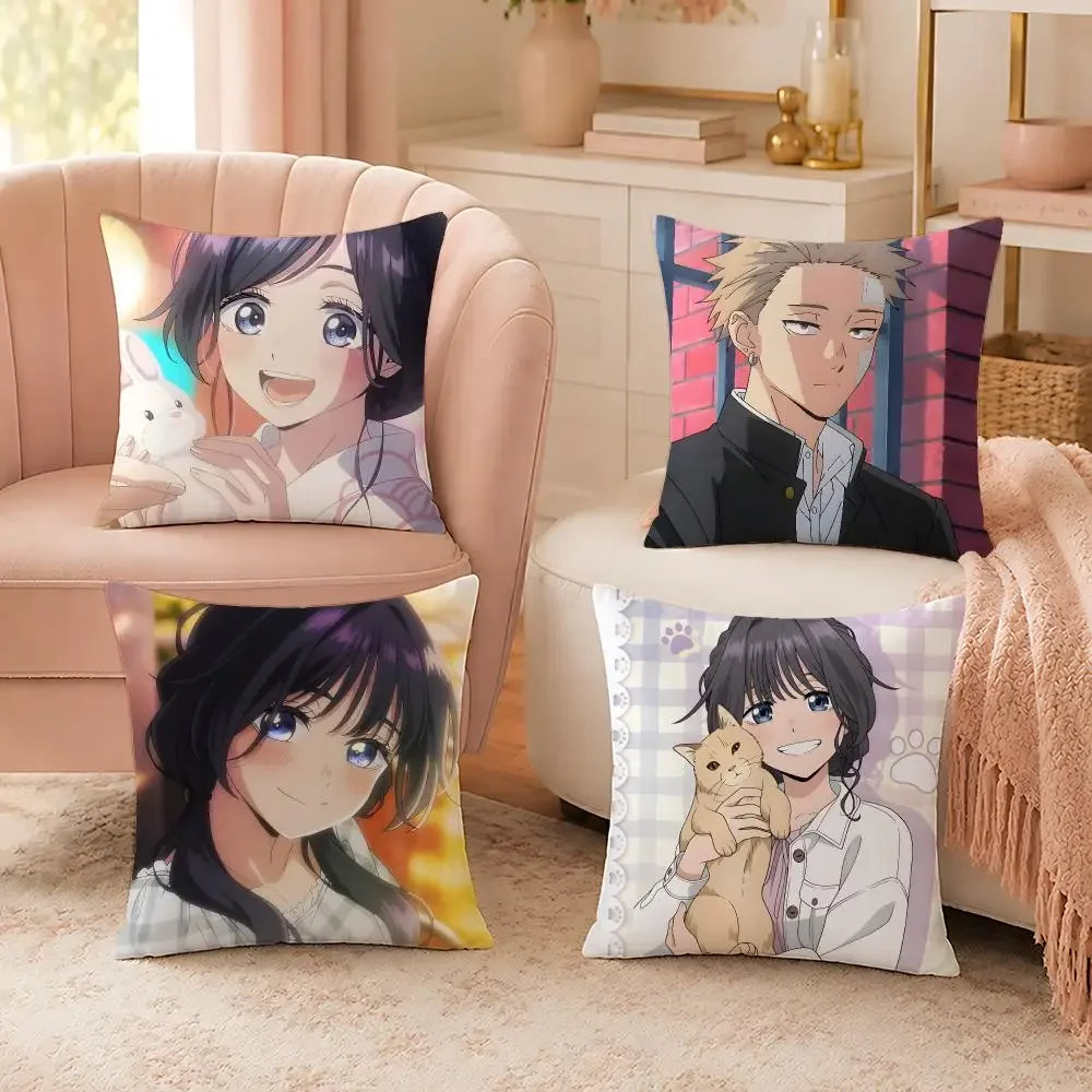 Anime The Fragrant Flower Blooms with Dignity Cushion Cover Custom Plush Pillow Cover Soft Cloud Comfort for Sofa Bed Couch