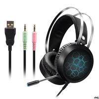 Music Gaming Headset with Microphone Headphones Surround USB 7.1&3.5MM Wired Earphone for PC Computer X box One PS4 RGB