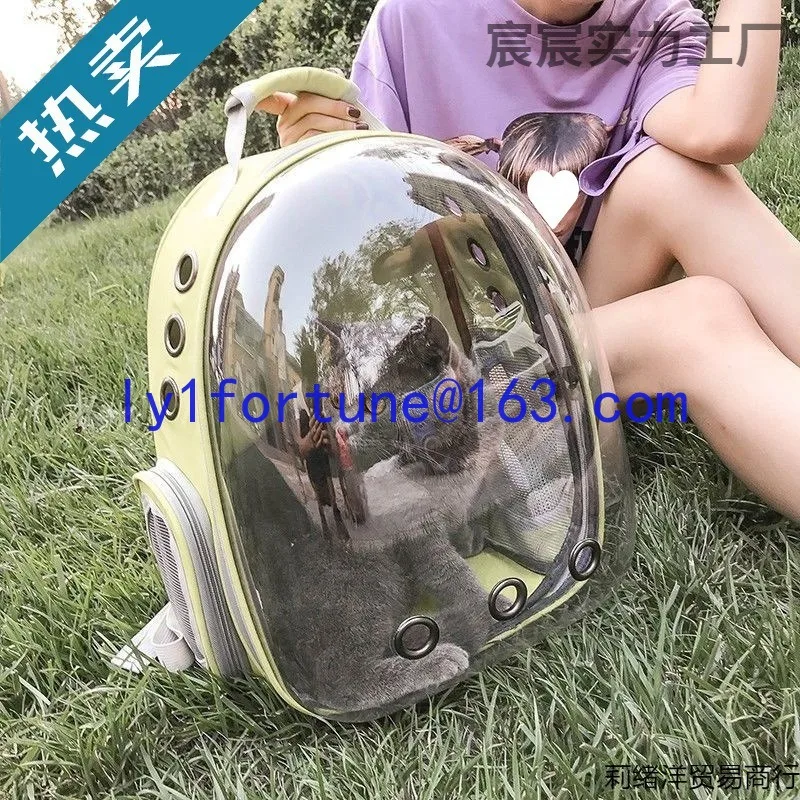 Go out portable space pet cabin schoolbag large capacity backpack transparent cat supplies