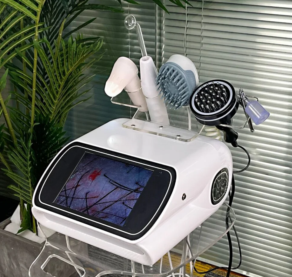 Portable Multifunctional 5 in 1 Equipment and Scalp Treatment Caring Machine Hair Analysis Management Massage