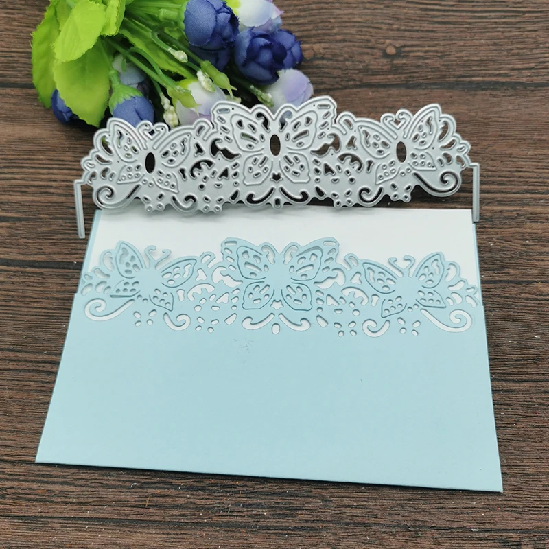 AOKEDIY lace butterfly border craft Metal Cutting Dies Stencils For DIY Scrapbooking Decorative Embossing Handcraft Template