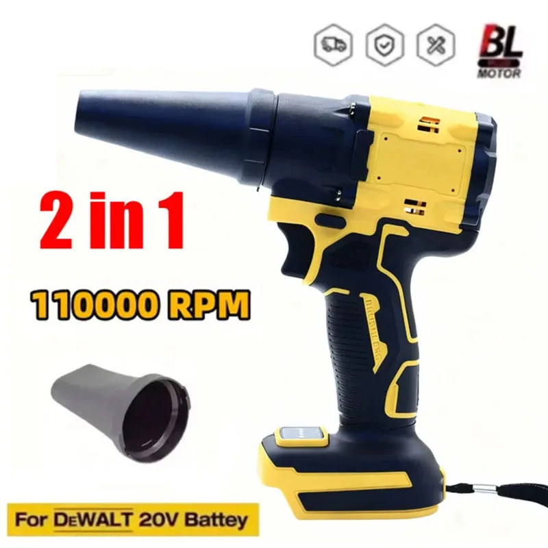 

Для DeWALT 20 В аккумулятор 2-в-1 бесщеточный турбовентилятор и пылесос высокоскоростной 110000 об/мин ручной инструмент для выдувания пыли