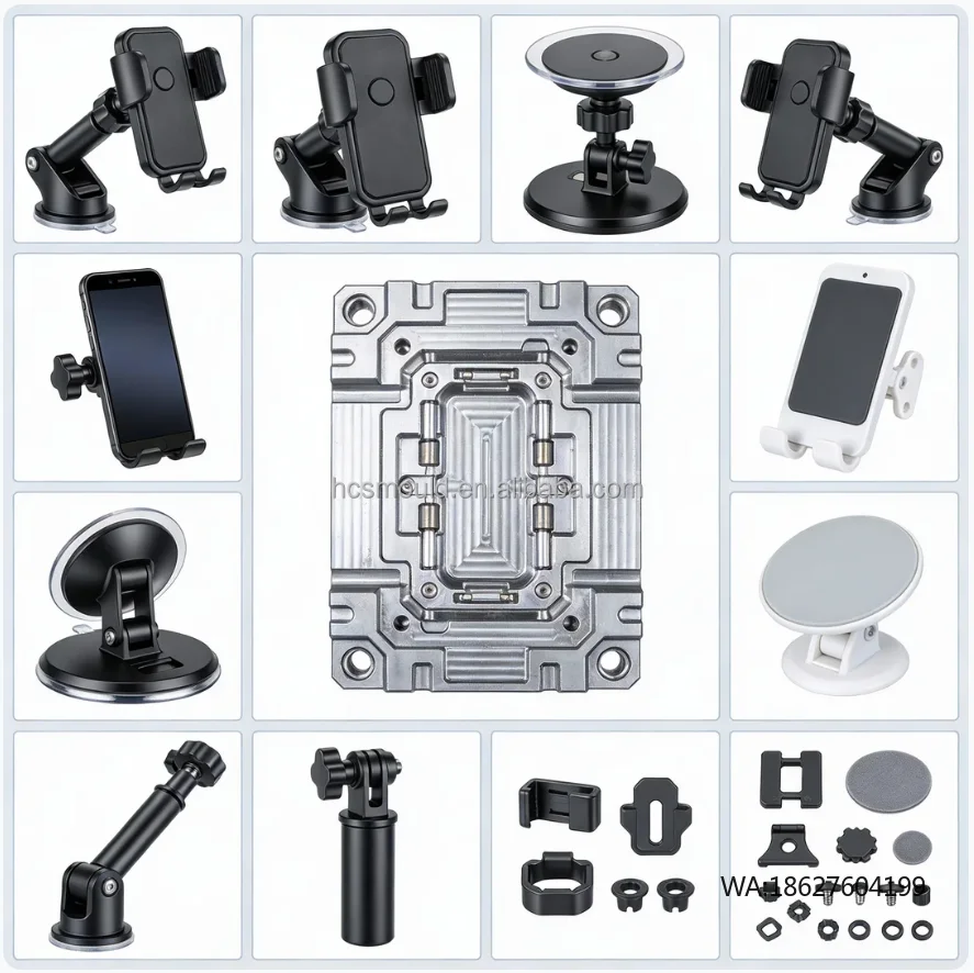 

Custom Car Phone Holder Mould Cold Runner Design High Accuracy Auto Part Molding Tool Maker China