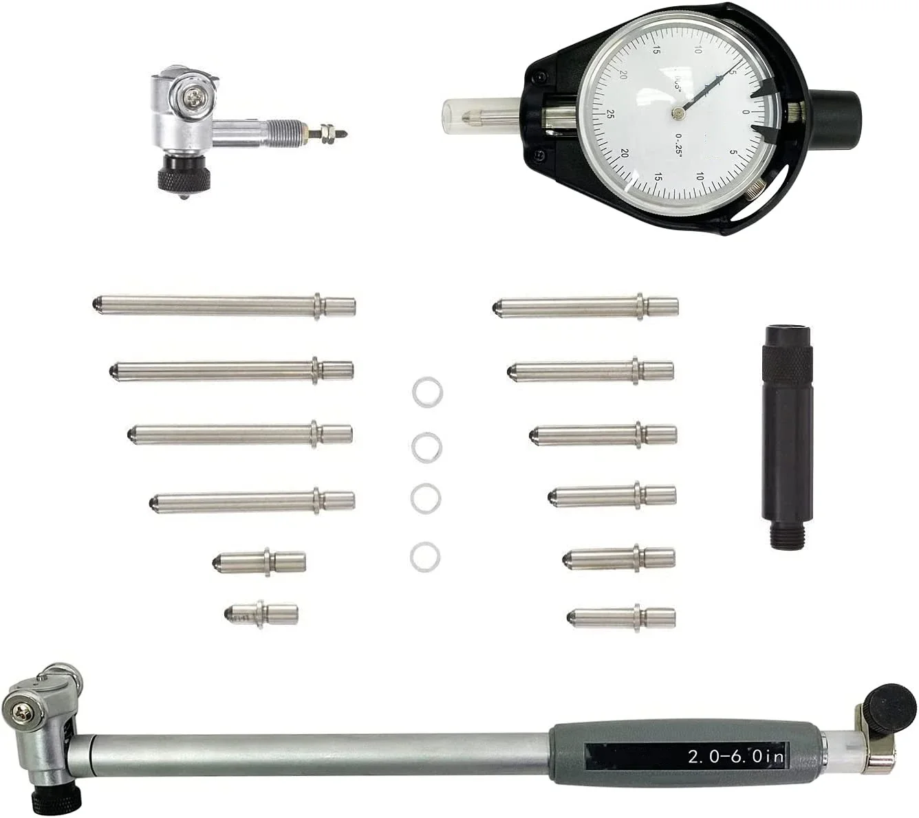 Metric and British dial gauges for measuring tools, high-quality type indicators 2-6 inches, 0.001 millimeters