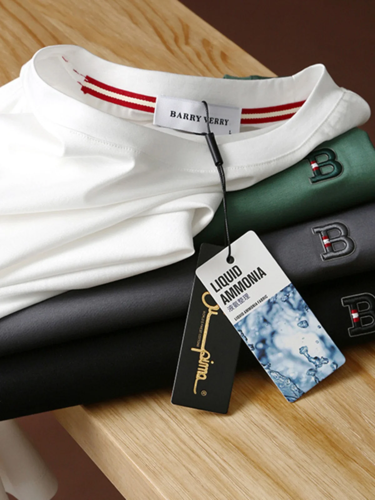 

High-End Liquid Niten Smooth Silklike Cotton Men's ort Sve Tirt Anti-pilling Faion Urban Sle round Ne