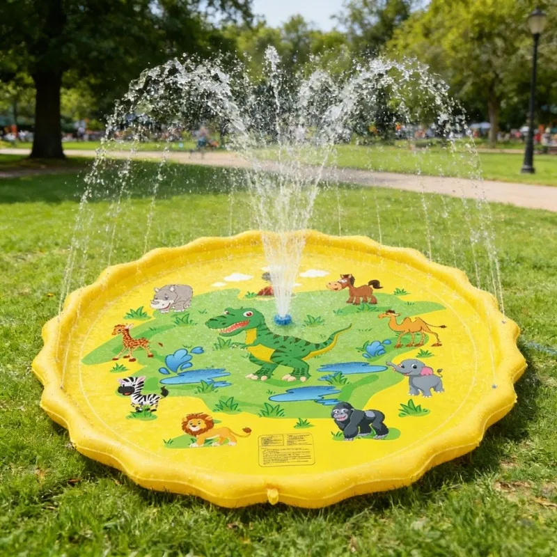 

Детский уличный водный коврик-распылитель: Дельфин, Акула, Динозавр, Радуга. Летние забавные спортивные игрушки для детей.