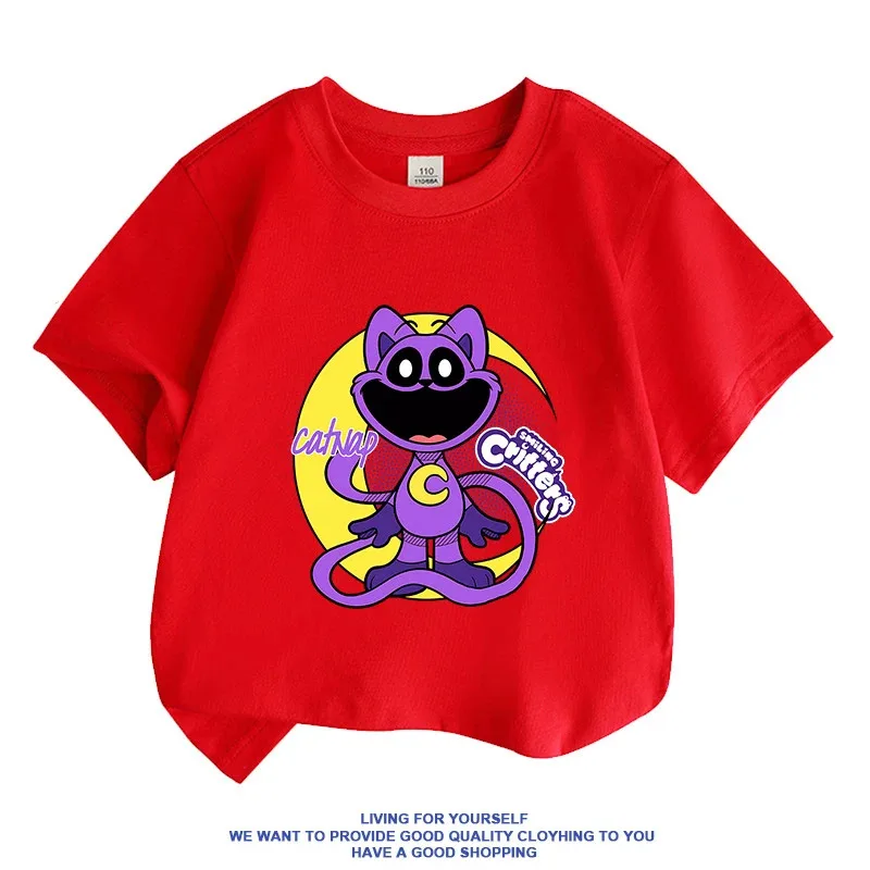 

NewSmilings Critters Catnap Pajamas Set Summer Children Short Sleeve TShirt Set Sleepwear Pyjamas Cartoon Cat Baby Suit Clothing