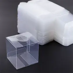 Transparent Wedding Favors Present Pocket Plastic Candy Boxes Square Gift Bag Cookie Pouch Chocolate