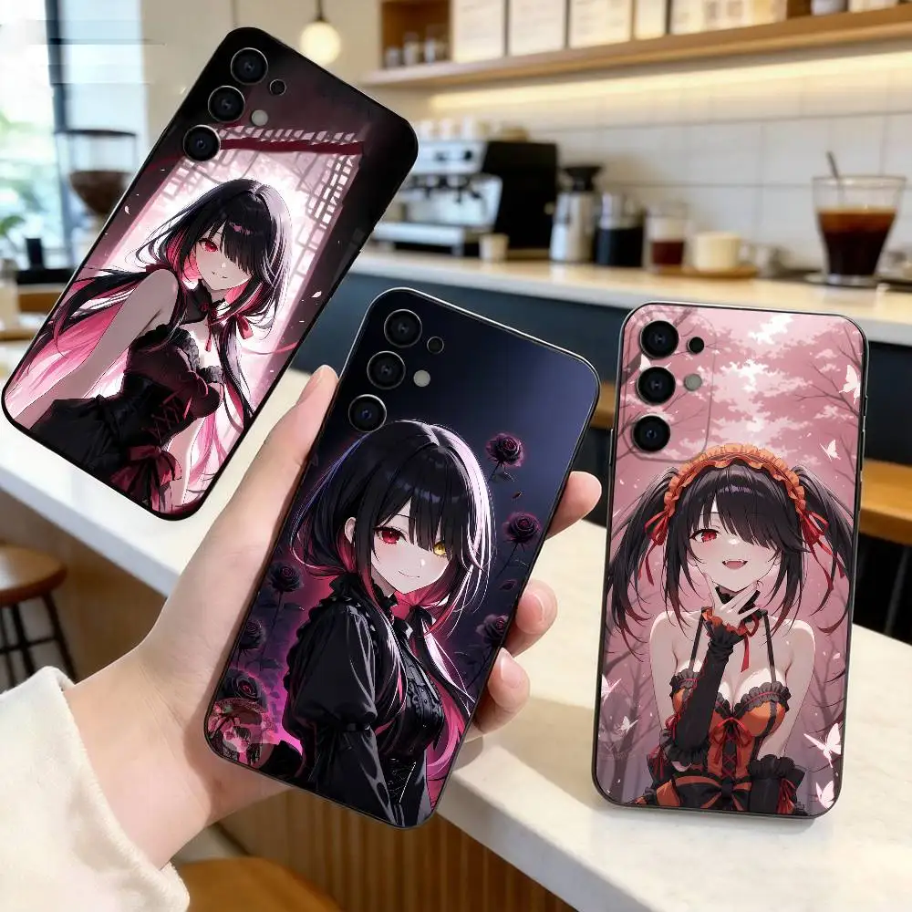 Date A Live Tokisaki Kurumi  Phone Case Black Silicone Soft For Samsung S25,S24,S21,S22,S23,S30,Ultra,S20,Plus,Fe,Lite